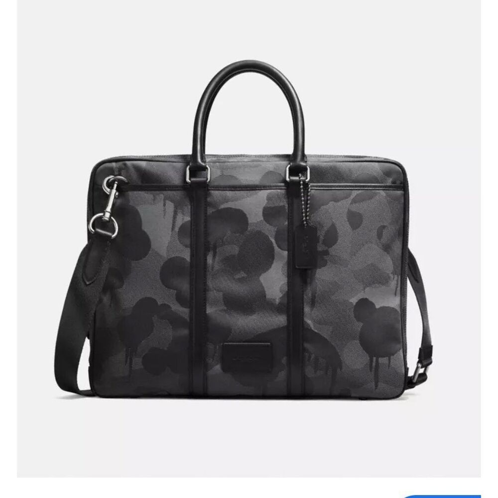 Coach Metropolitan Slim Briefcase With Camo Print